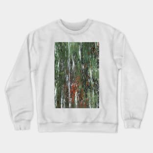 Moss and lichen on fencepost II/III Crewneck Sweatshirt